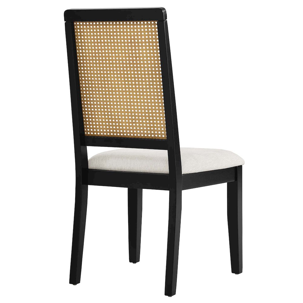 Arlo Faux Rattan and Wood Dining Side Chairs Set of 2. Picture 6