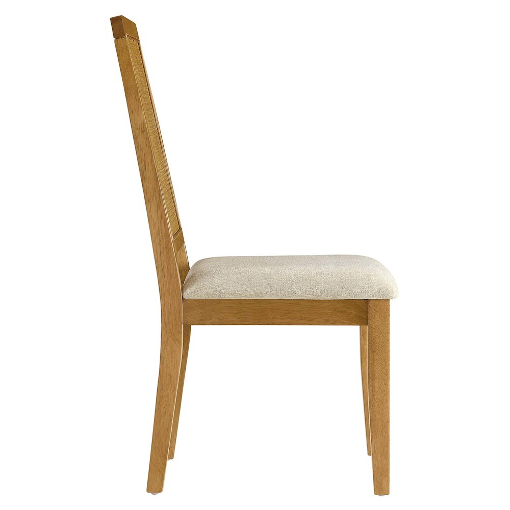 Arlo Faux Rattan and Wood Dining Side Chairs Set of 2. Picture 5