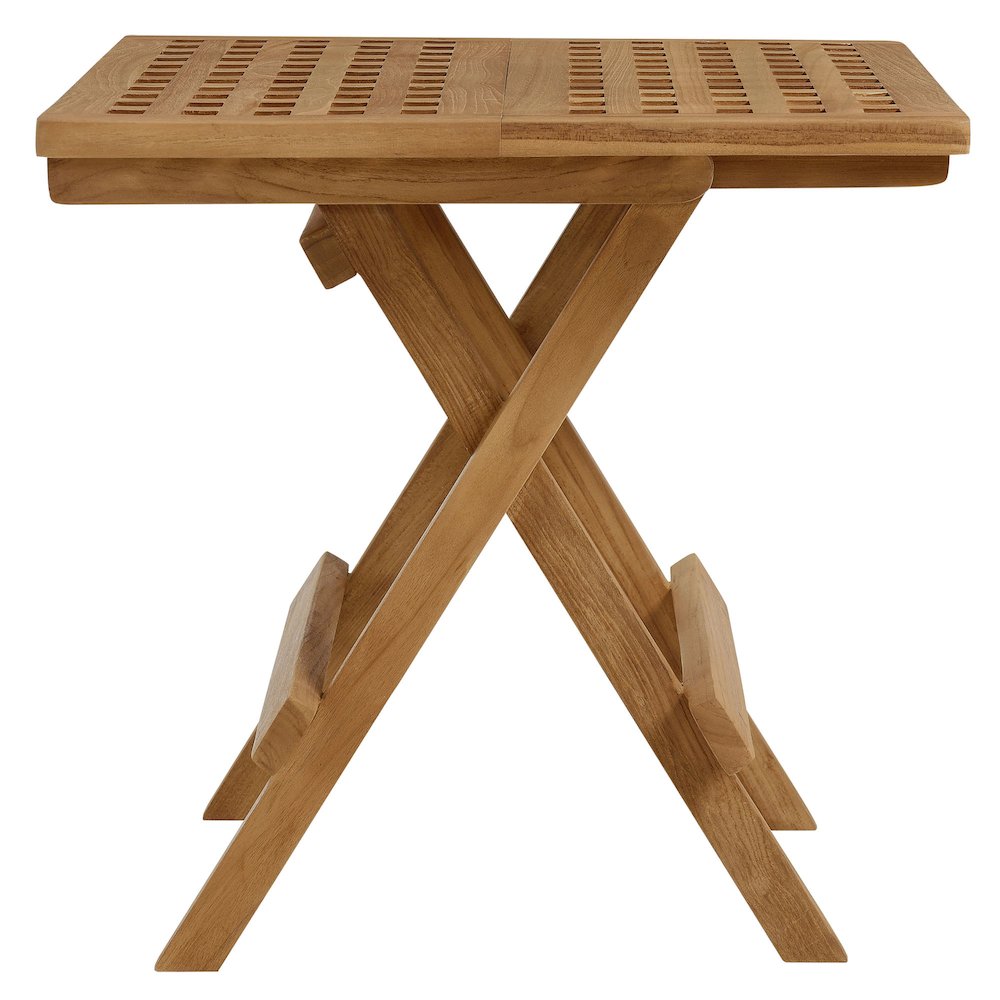 Vienna Outdoor Patio Teak Wood Side Table. Picture 5