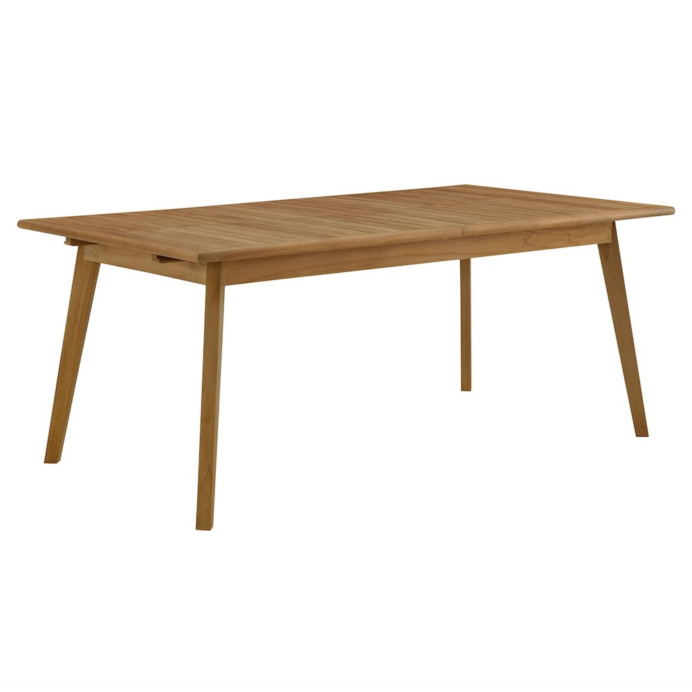 Vienna Outdoor Patio Teak Wood Extendable Dining Table. Picture 1