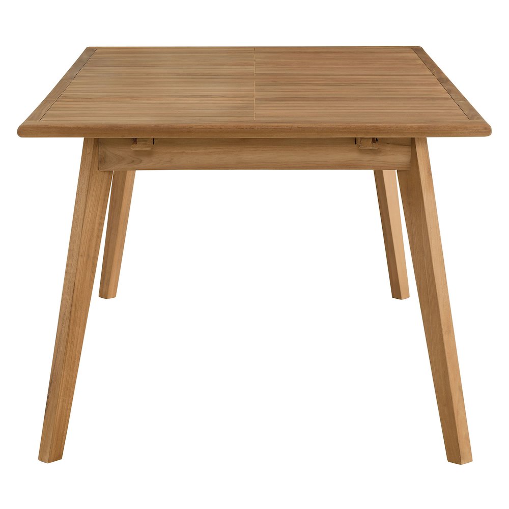Vienna Outdoor Patio Teak Wood Extendable Dining Table. Picture 4