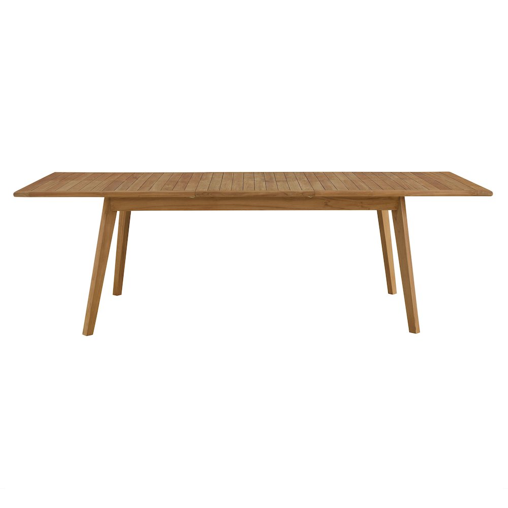 Vienna Outdoor Patio Teak Wood Extendable Dining Table. Picture 7