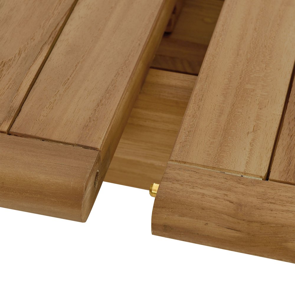 Vienna Outdoor Patio Teak Wood Extendable Dining Table. Picture 9