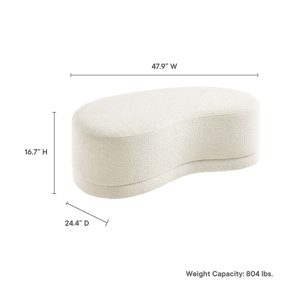 Nimbus 48" Upholstered Ottoman Bench. Picture 3