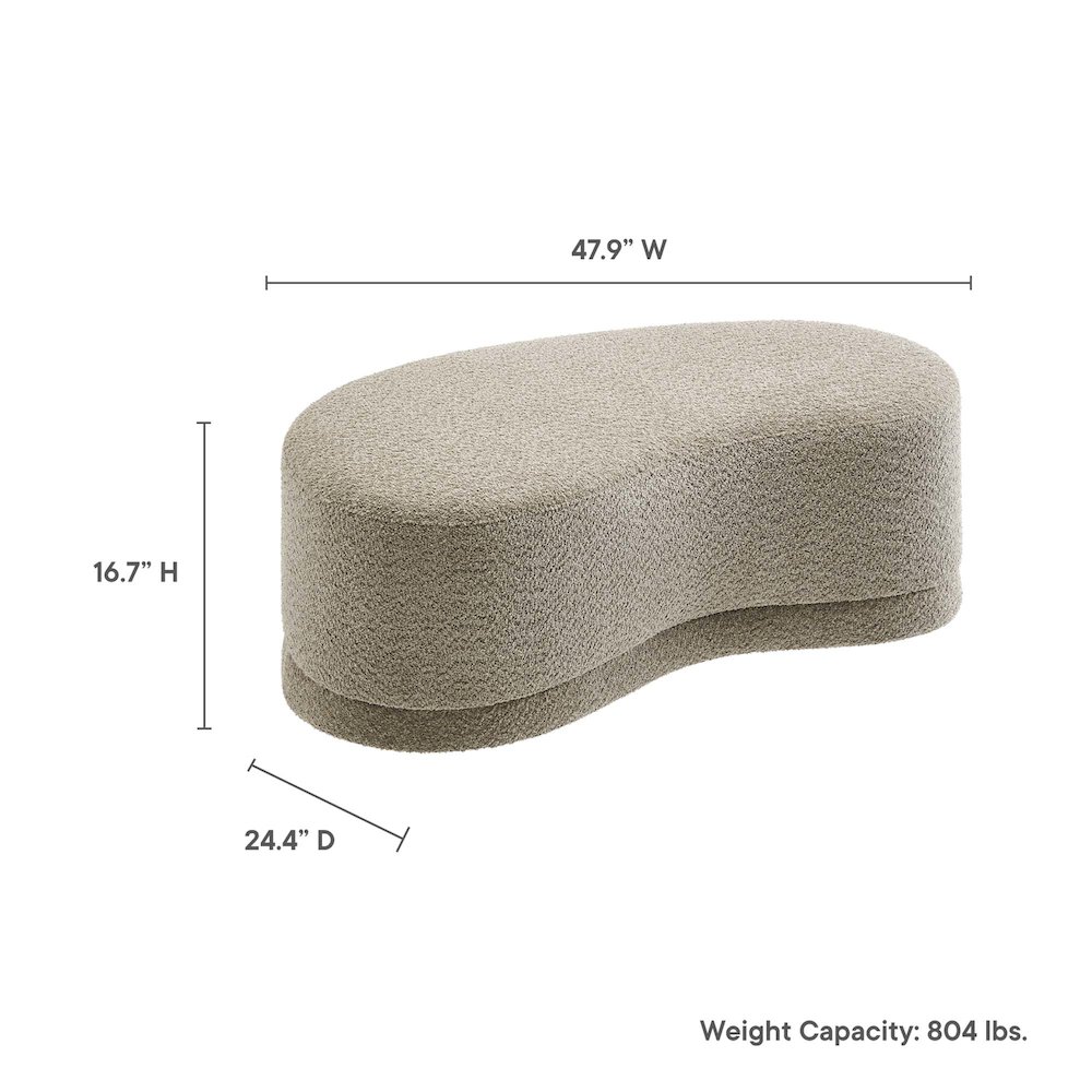 Nimbus 48" Upholstered Ottoman Bench. Picture 3