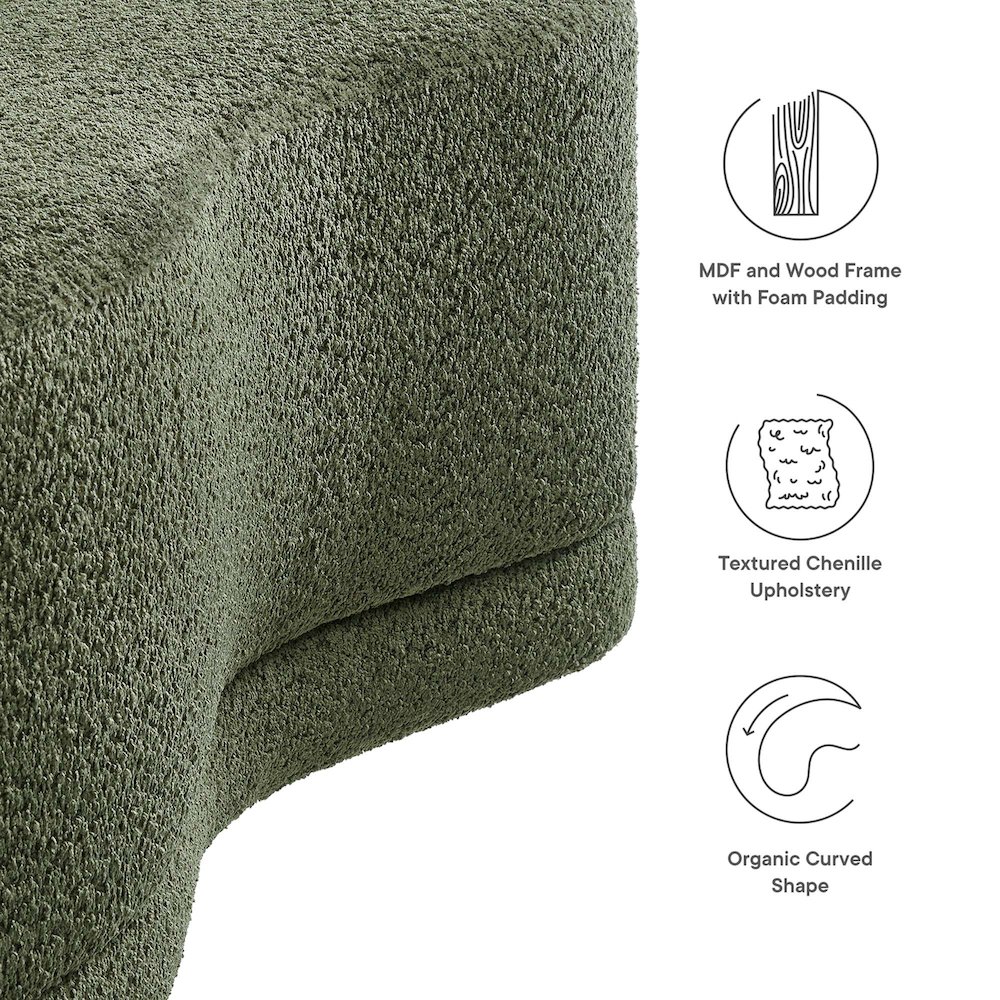Nimbus 48" Upholstered Ottoman Bench. Picture 2