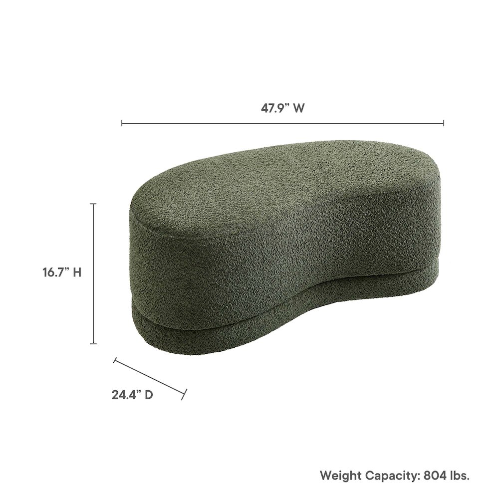 Nimbus 48" Upholstered Ottoman Bench. Picture 3