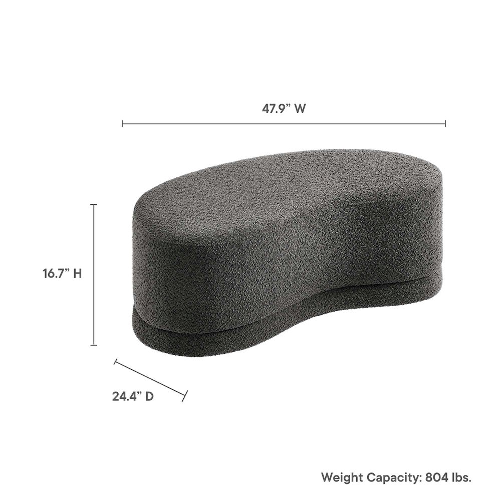 Nimbus 48" Upholstered Ottoman Bench. Picture 3