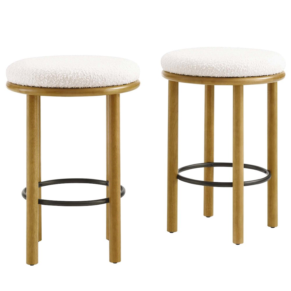 Fable Boucle Fabric Counter Stools Set of 2. Picture 1