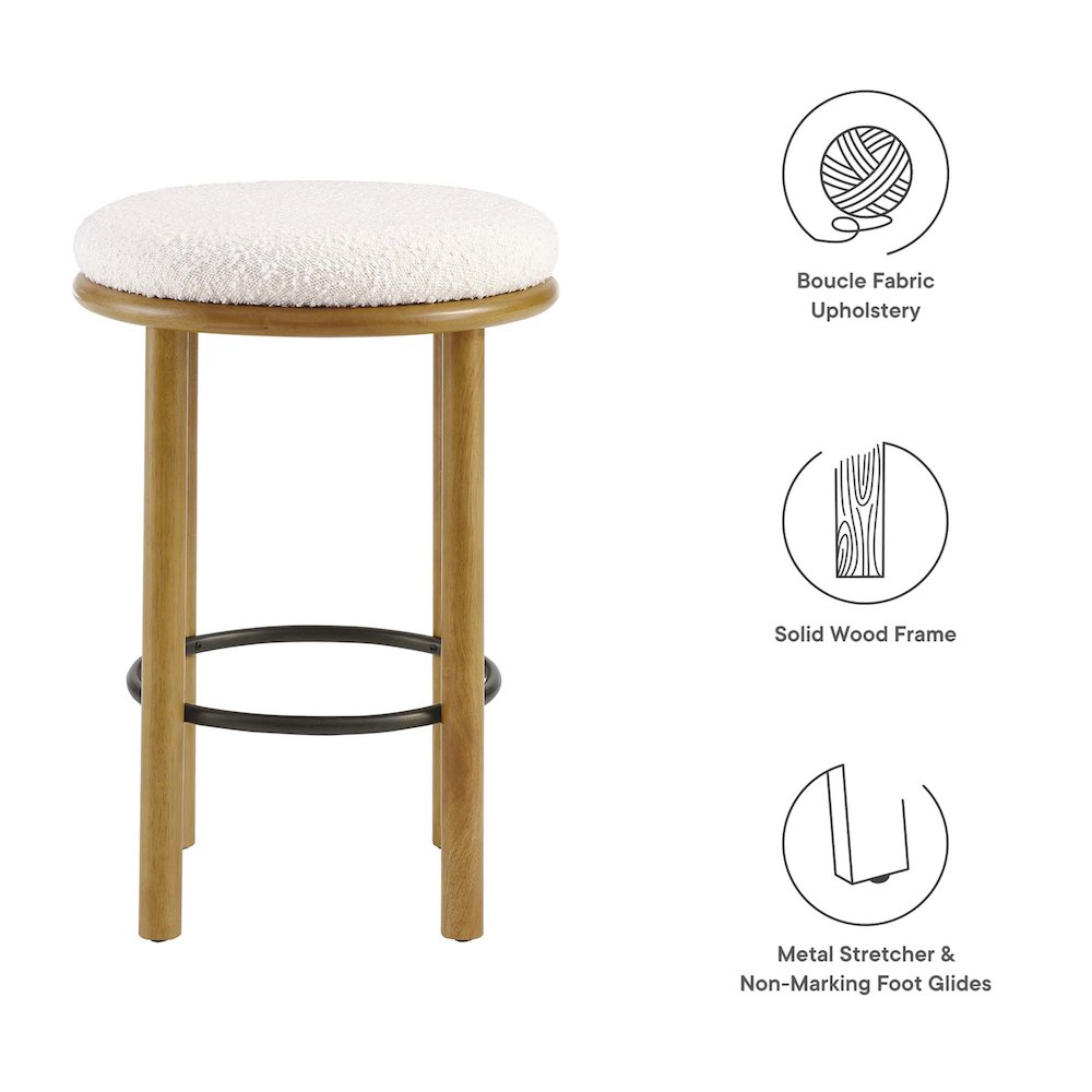 Fable Boucle Fabric Counter Stools Set of 2. Picture 2