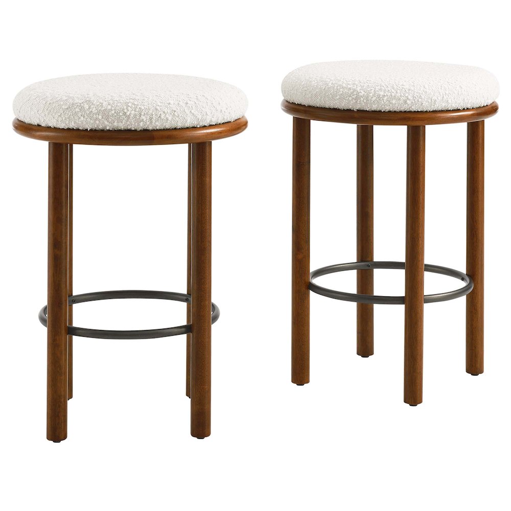 Fable Boucle Fabric Counter Stools Set of 2. Picture 1