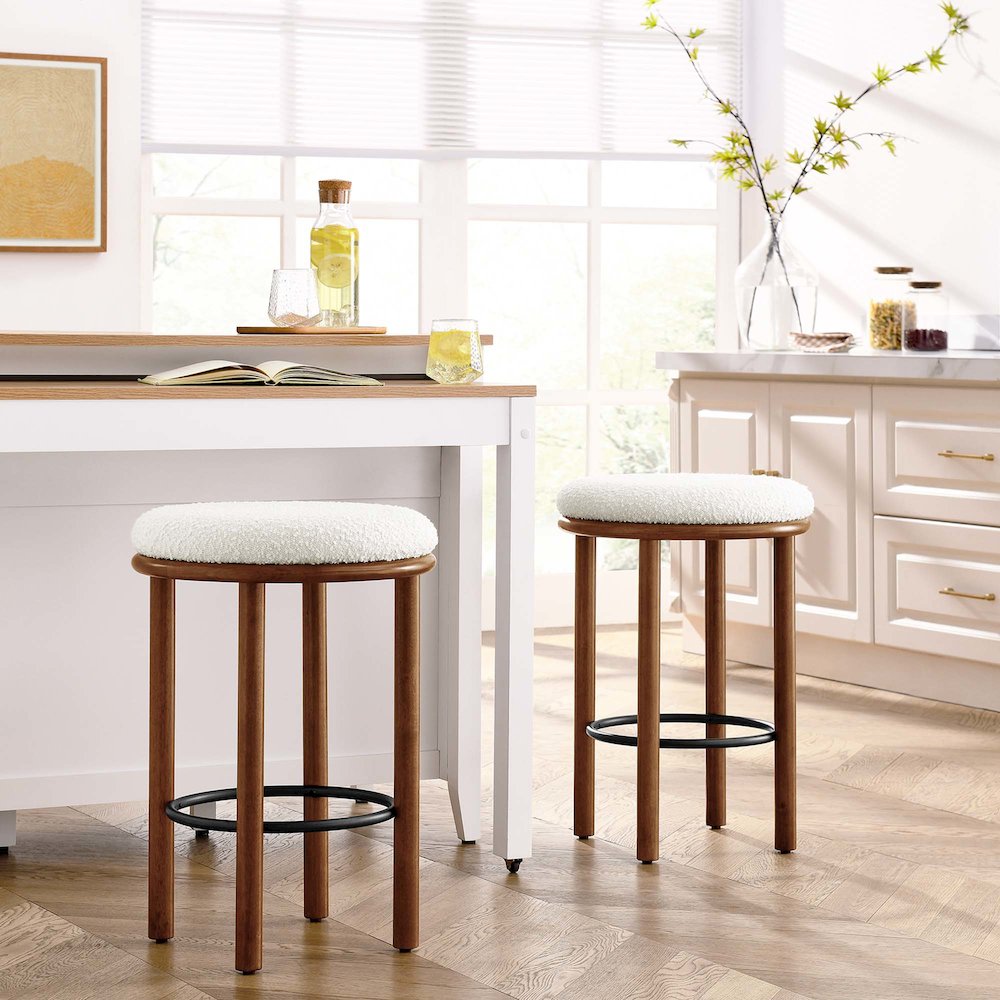 Fable Boucle Fabric Counter Stools Set of 2. Picture 7