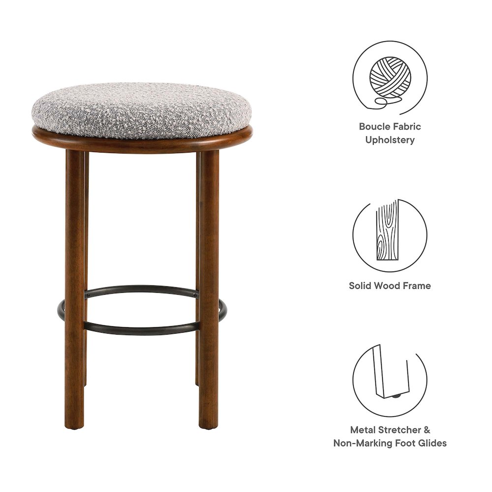 Fable Boucle Fabric Counter Stools Set of 2. Picture 2