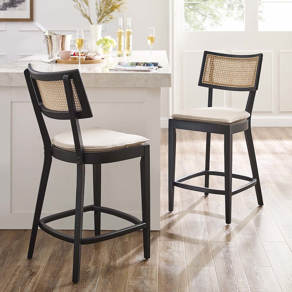 Caledonia Wood Counter Stools Set of 2. Picture 9