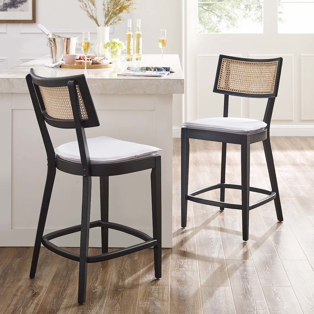 Caledonia Wood Counter Stools Set of 2. Picture 9
