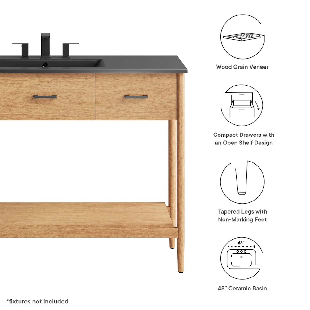 Zaire 48" Single Sink Bathroom Vanity. Picture 2