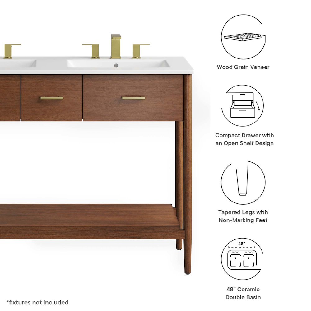 Zaire 48" Double Sink Bathroom Vanity. Picture 2