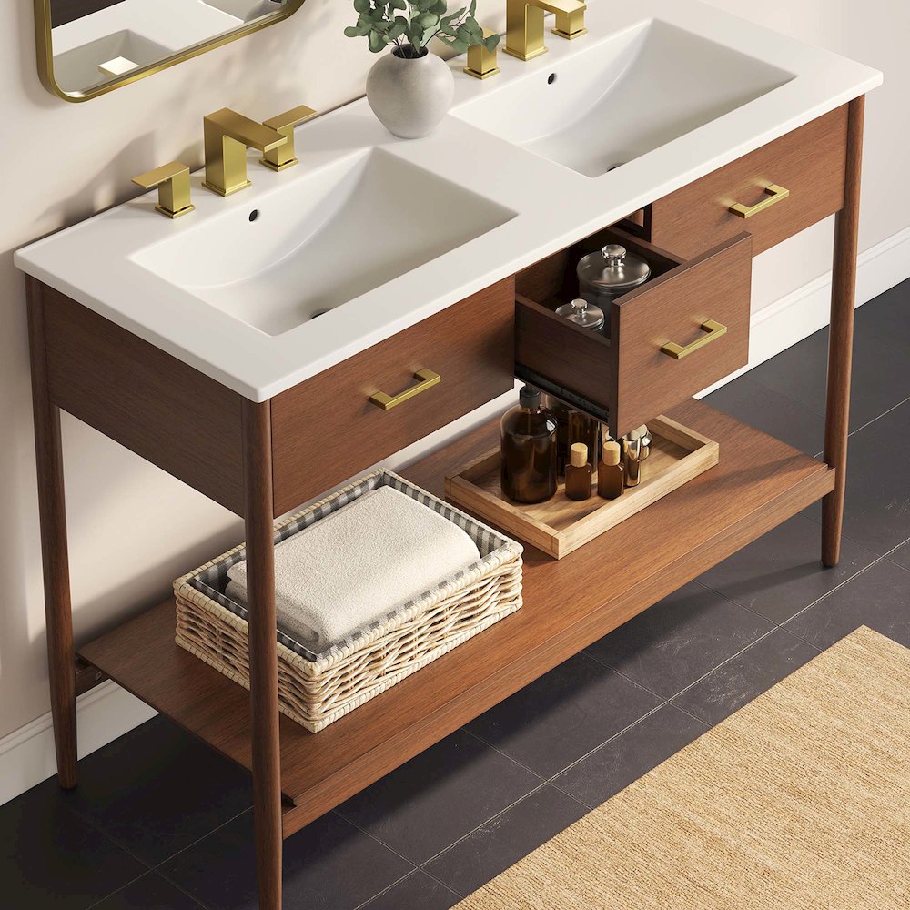 Zaire 48" Double Sink Bathroom Vanity. Picture 10