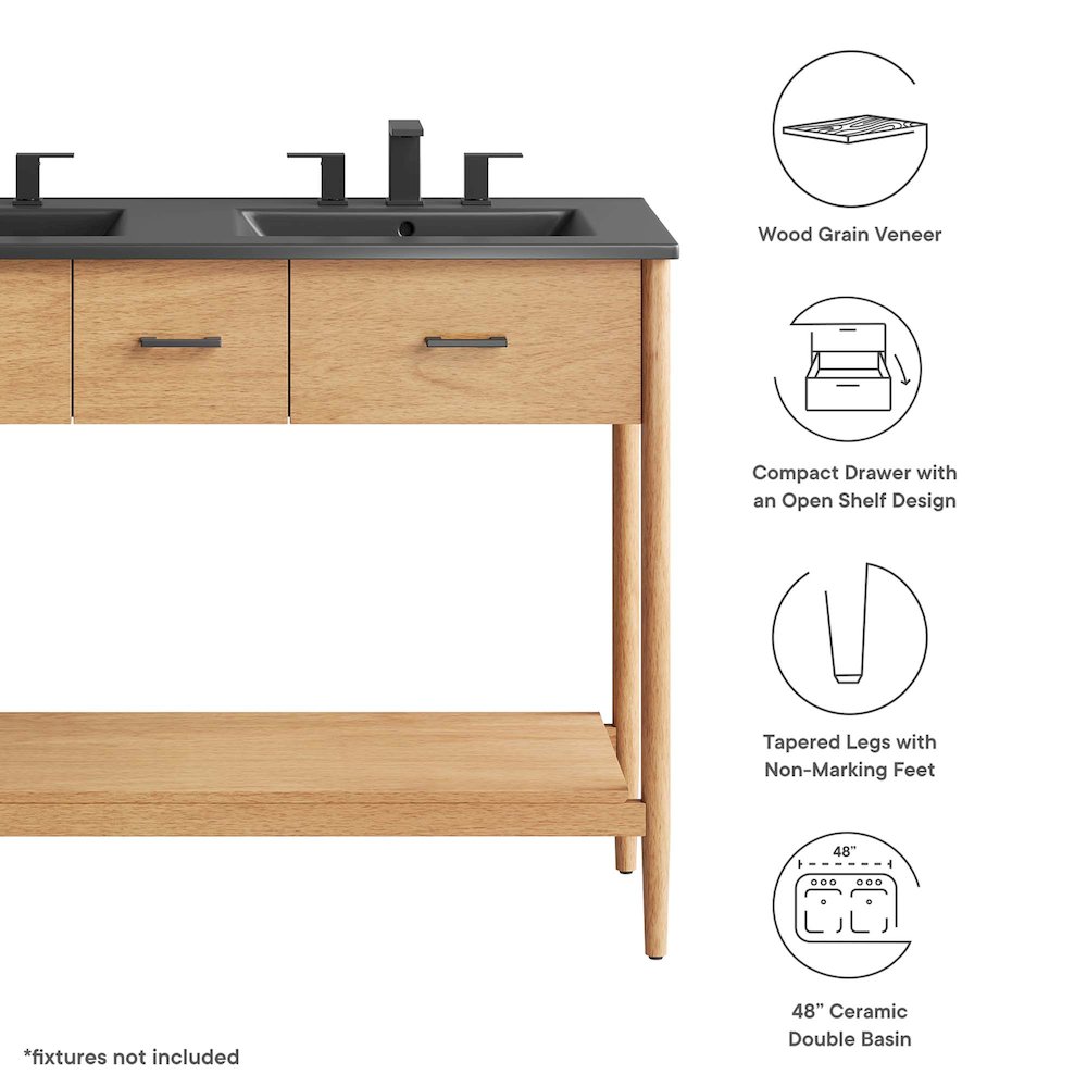 Zaire 48" Double Sink Bathroom Vanity. Picture 2