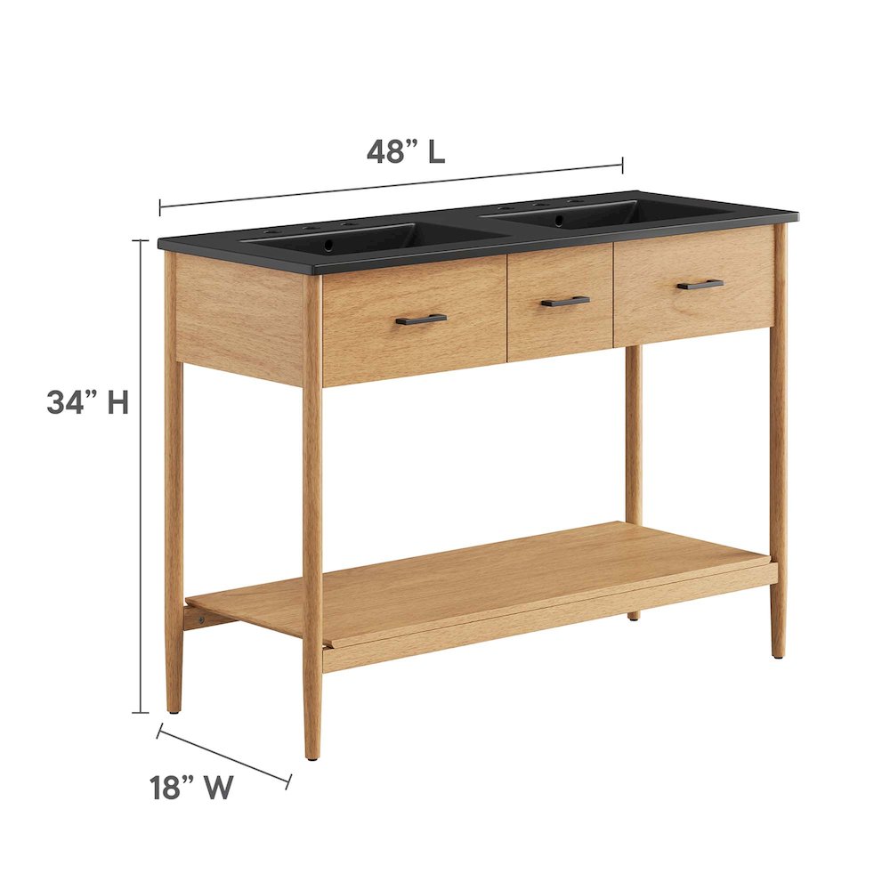 Zaire 48" Double Sink Bathroom Vanity. Picture 3