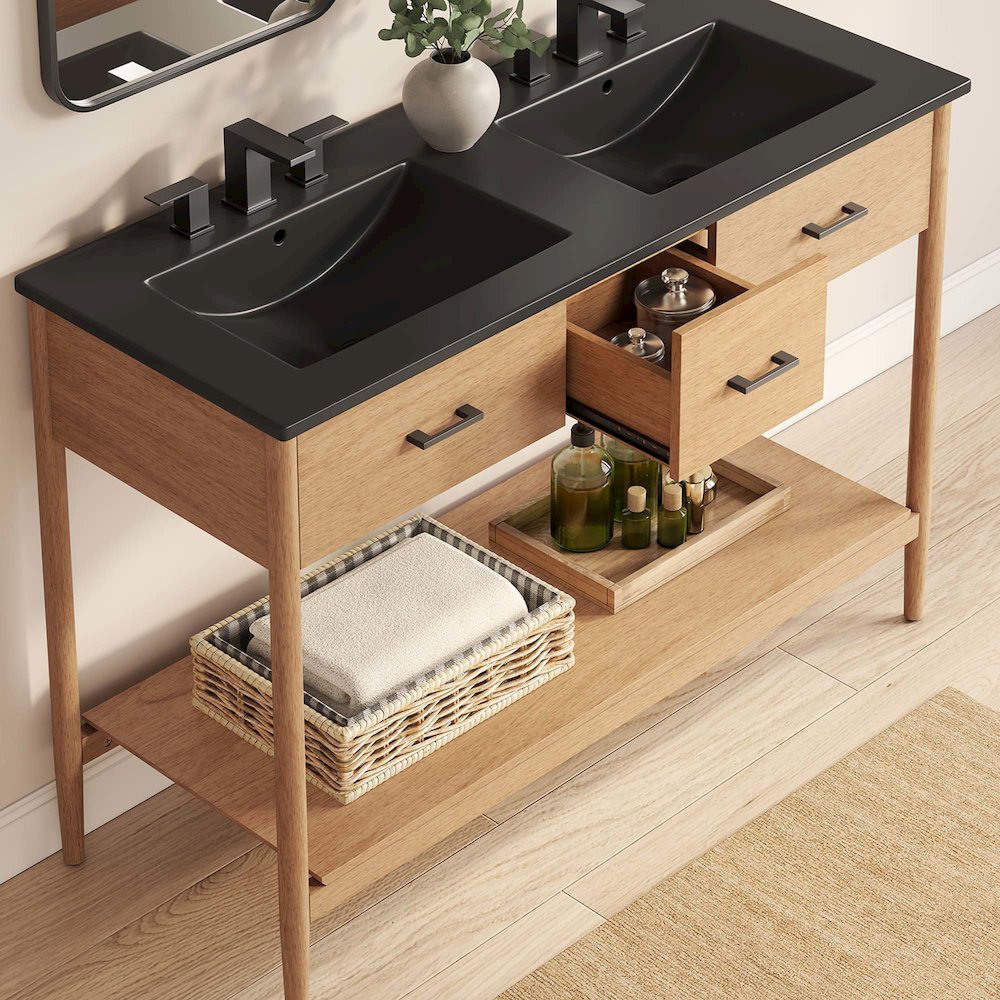 Zaire 48" Double Sink Bathroom Vanity. Picture 10