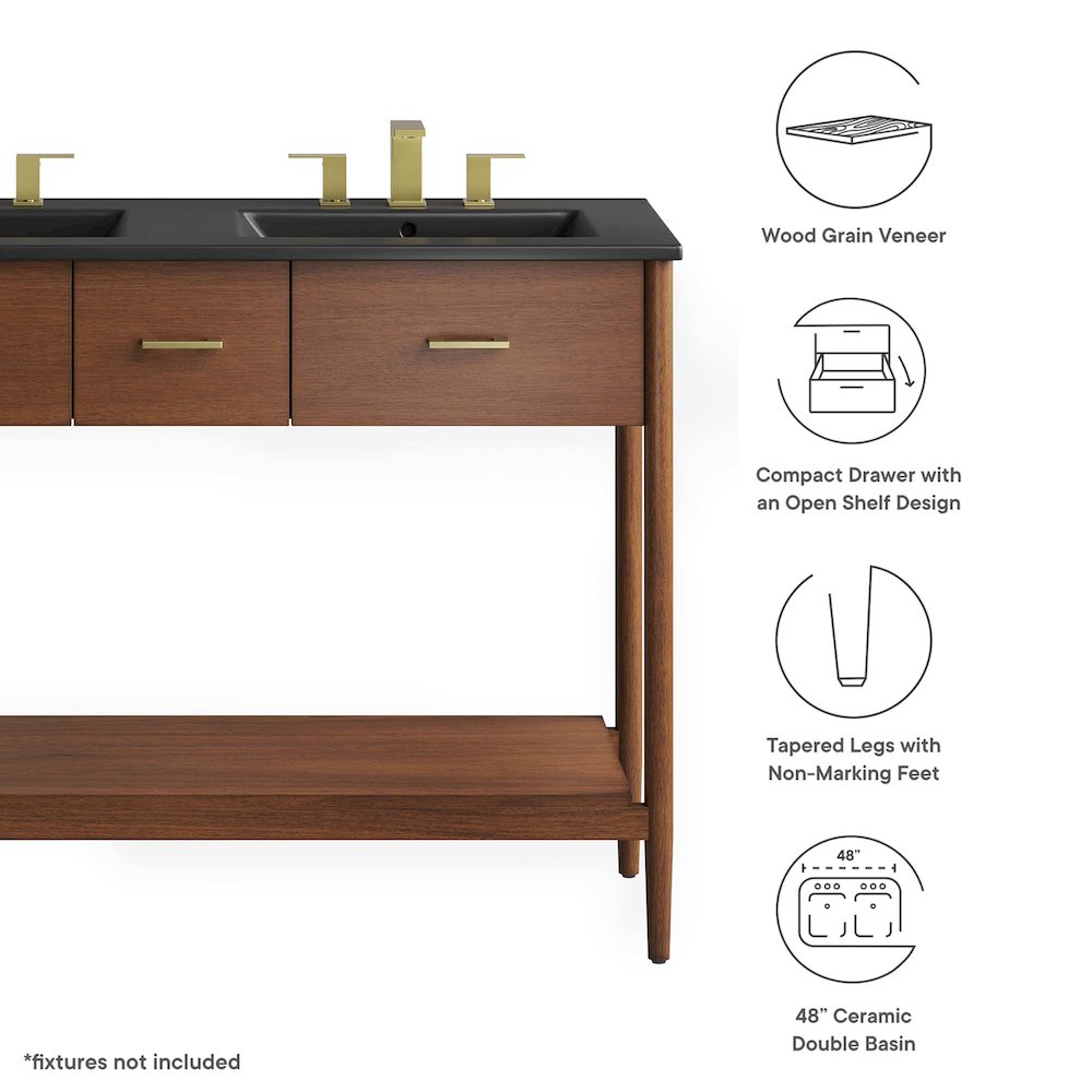 Zaire 48" Double Sink Bathroom Vanity. Picture 2