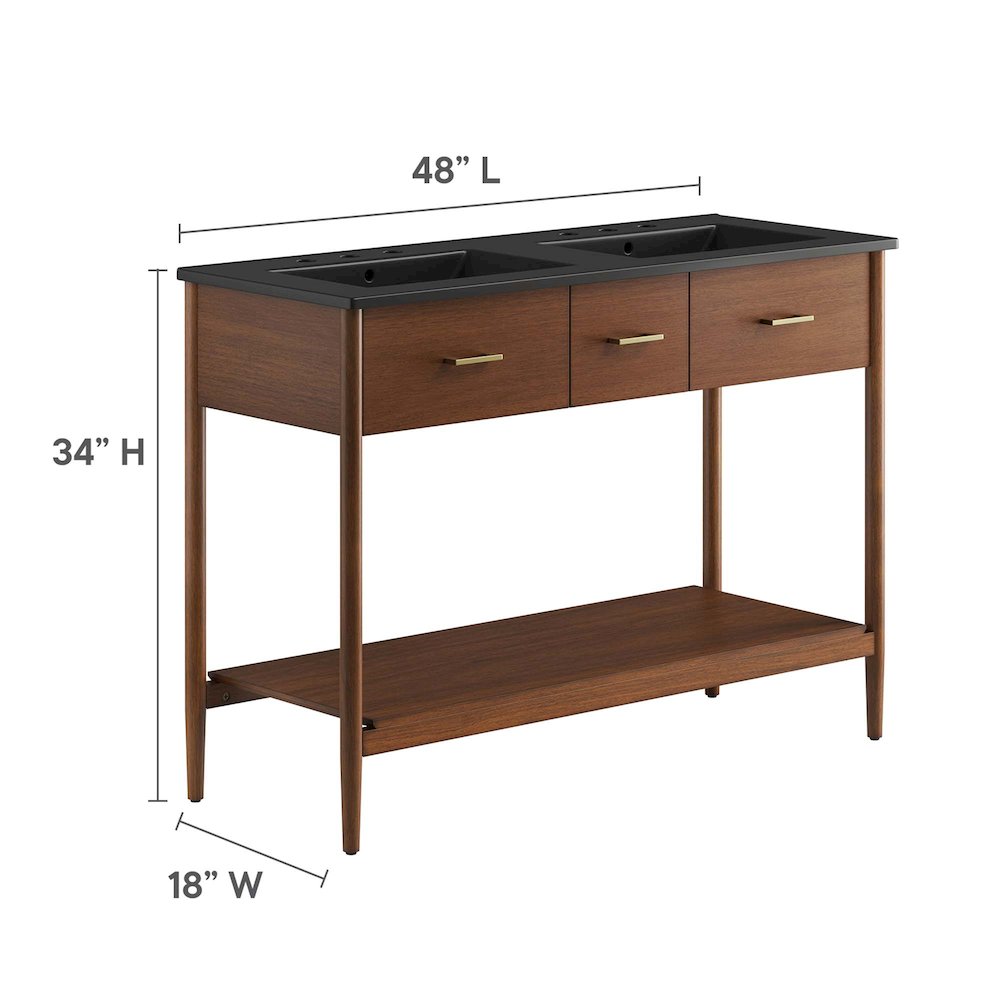Zaire 48" Double Sink Bathroom Vanity. Picture 3