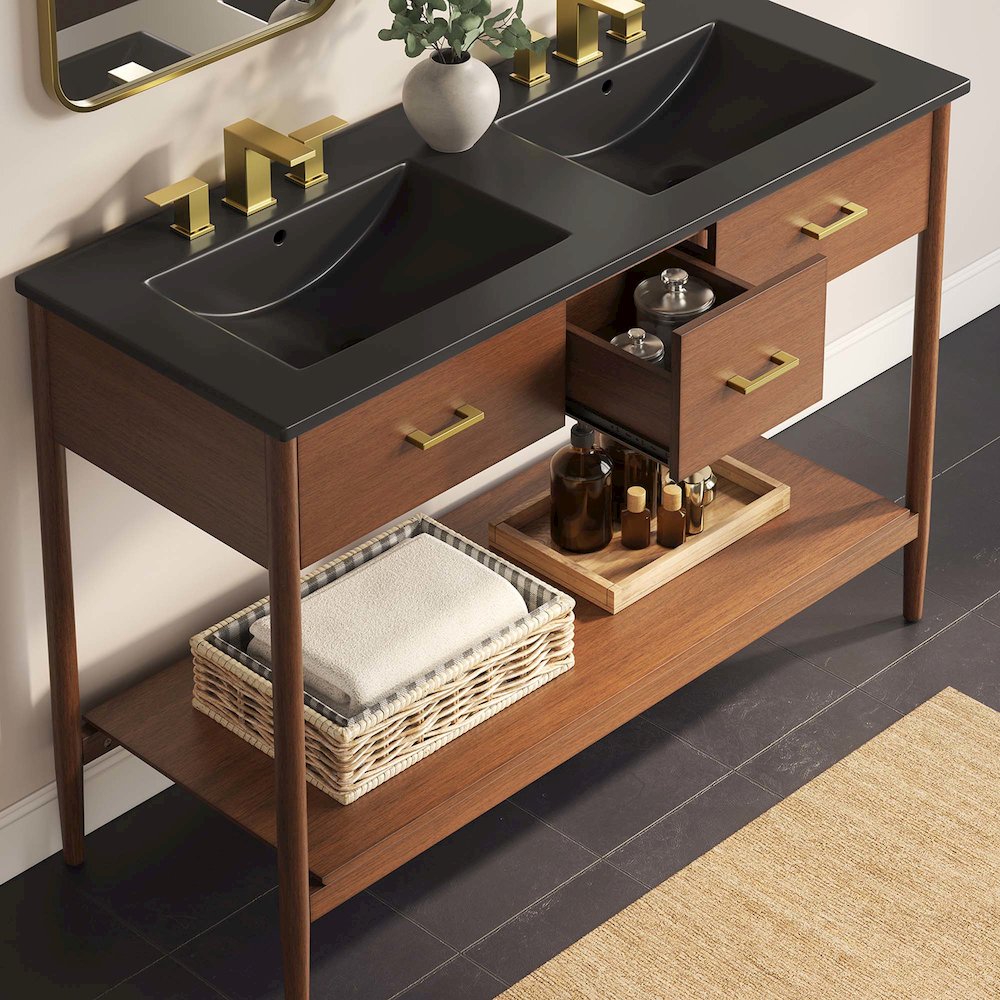 Zaire 48" Double Sink Bathroom Vanity. Picture 10
