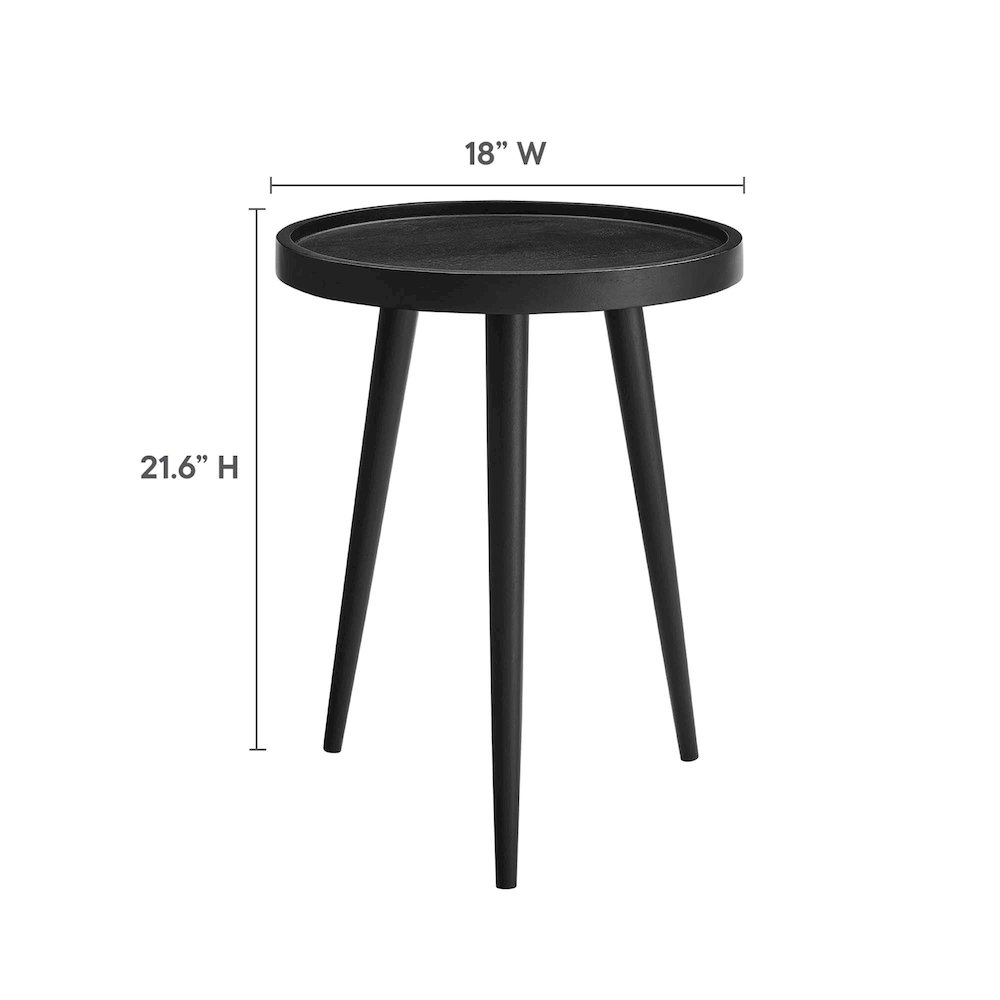 Chiro Round Wood Side Table. Picture 3