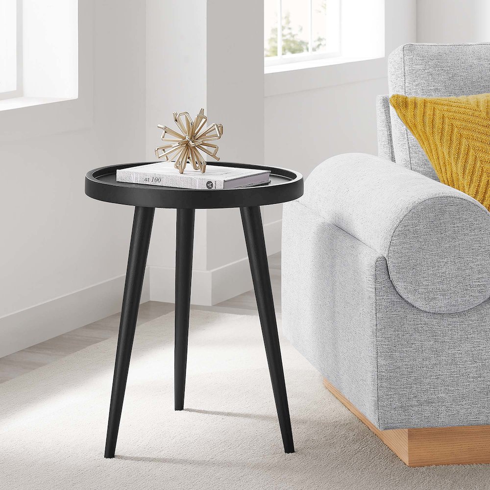 Chiro Round Wood Side Table. Picture 7