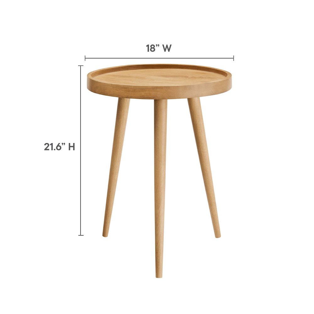 Chiro Round Wood Side Table. Picture 3