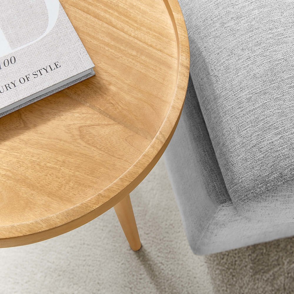 Chiro Round Wood Side Table. Picture 8