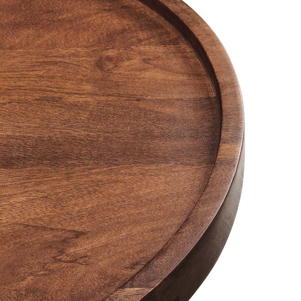 Chiro Round Wood Side Table. Picture 6