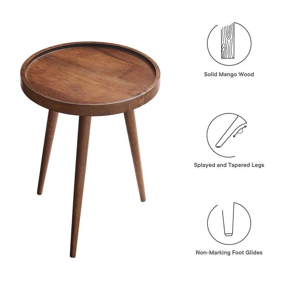 Chiro Round Wood Side Table. Picture 2