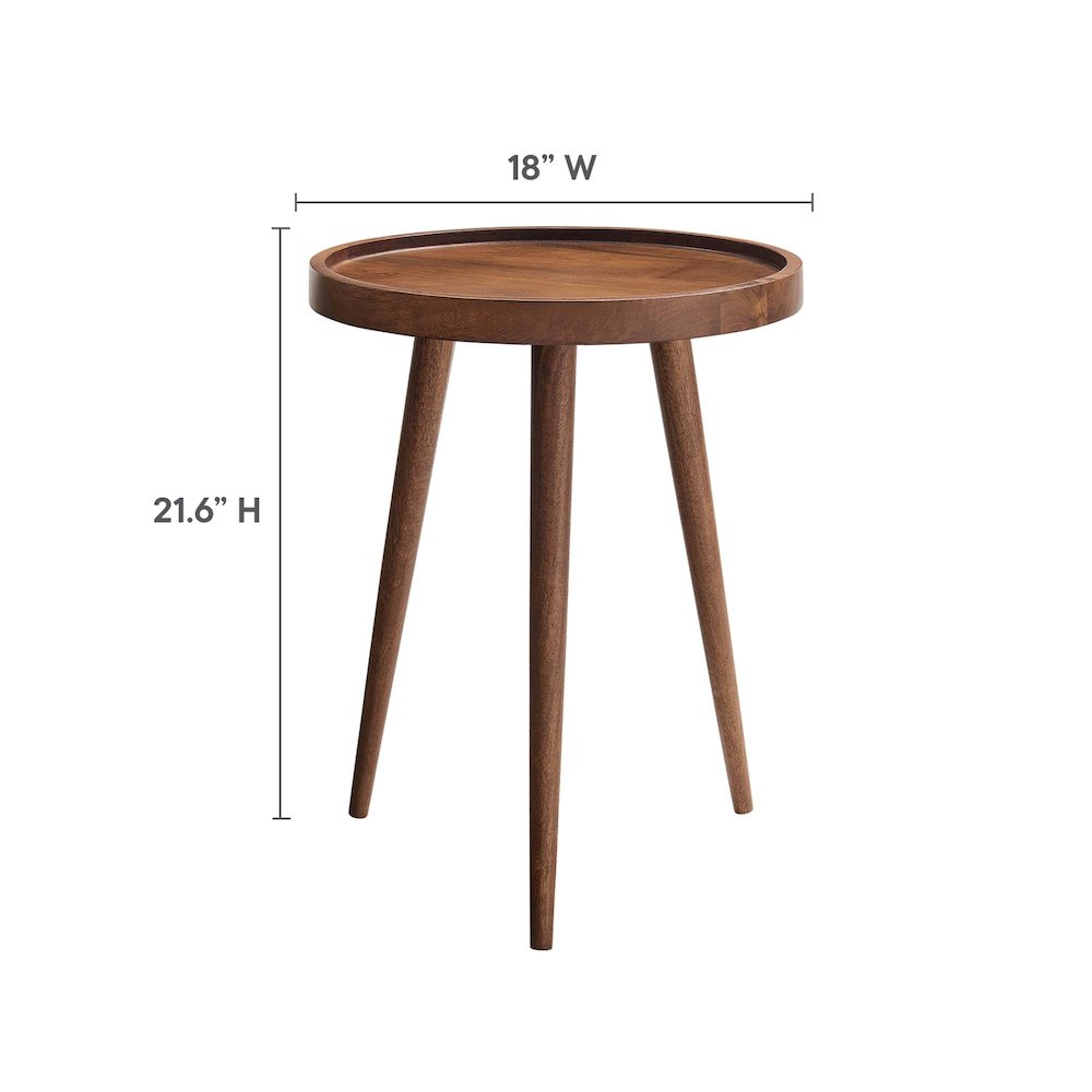 Chiro Round Wood Side Table. Picture 3