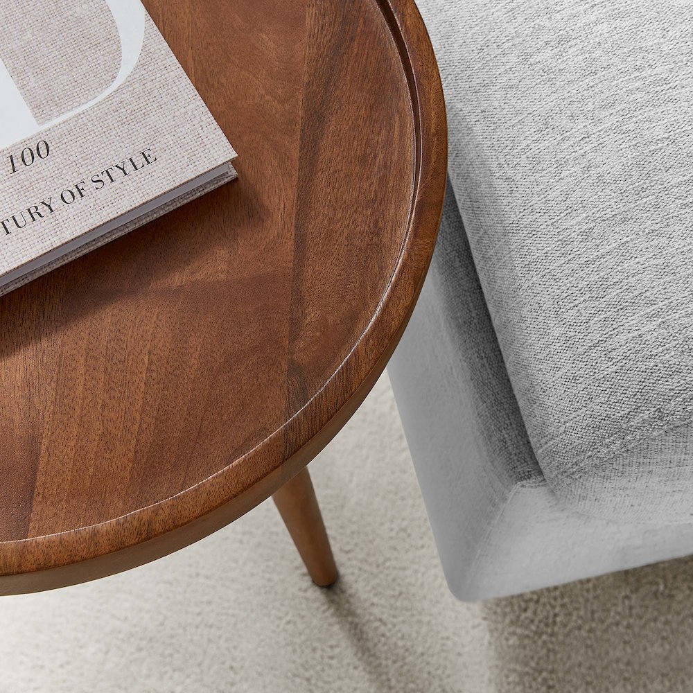 Chiro Round Wood Side Table. Picture 8