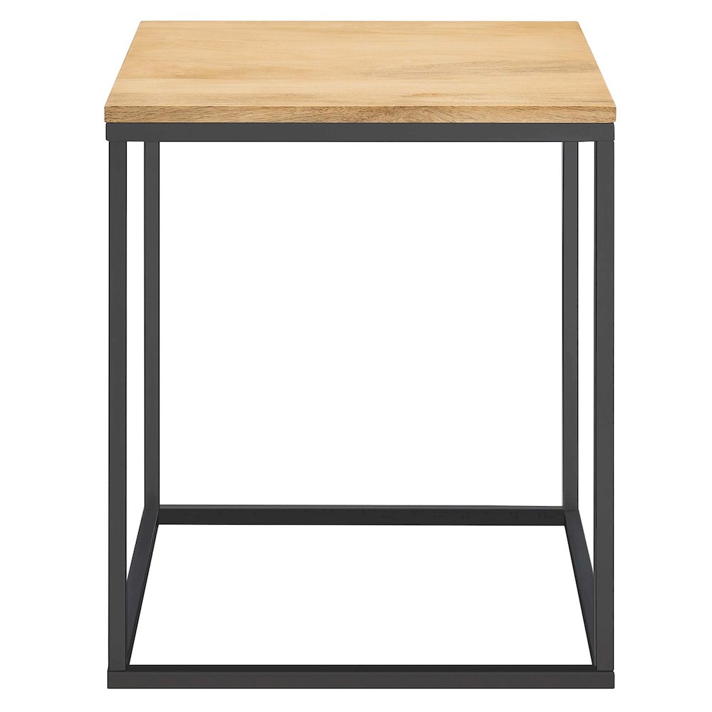 Zora Square Wood and Metal Side Table. Picture 4