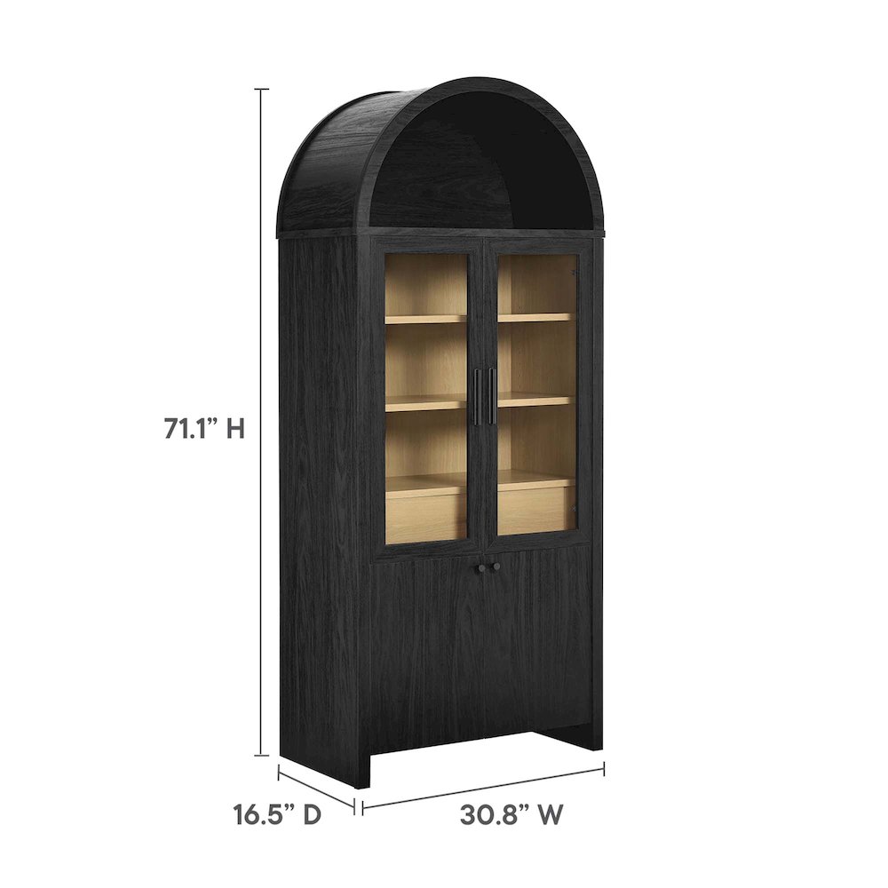 Evie Arched Tall Display Cabinet. Picture 3