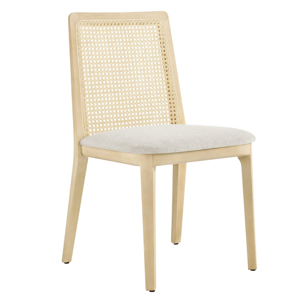 Monarch Wood and Rattan Dining Side Chair. Picture 1