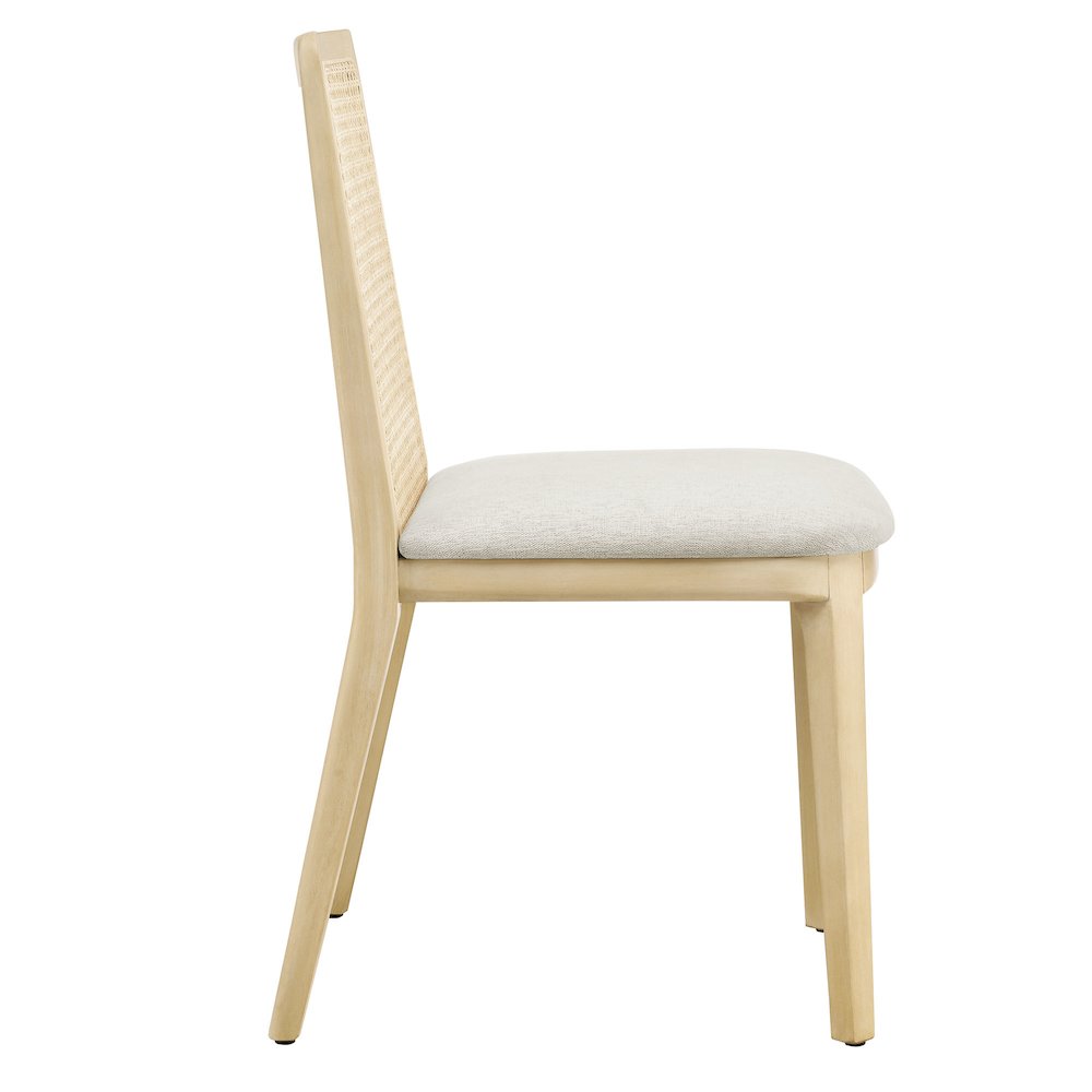 Monarch Wood and Rattan Dining Side Chair. Picture 4
