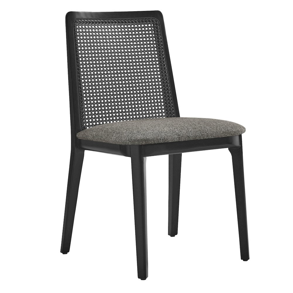 Monarch Wood and Rattan Dining Side Chair. Picture 1
