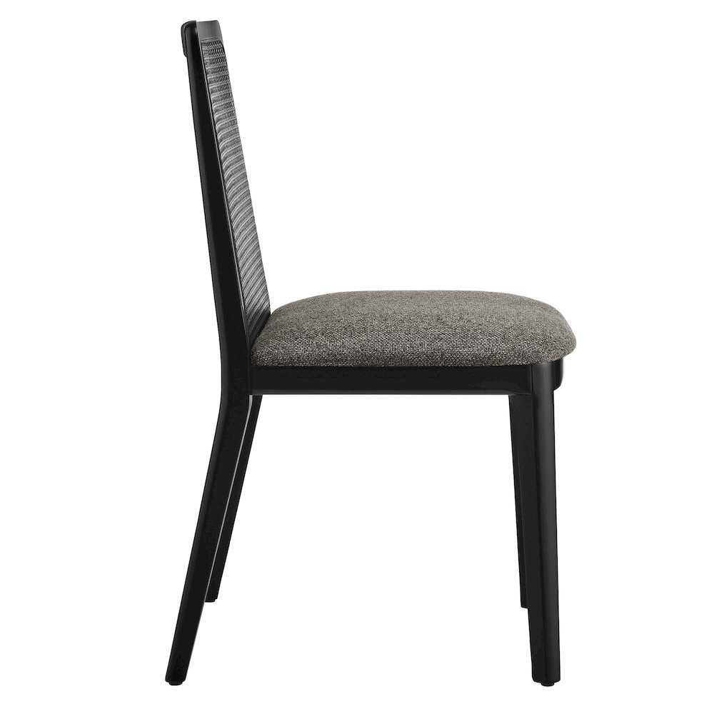 Monarch Wood and Rattan Dining Side Chair. Picture 4