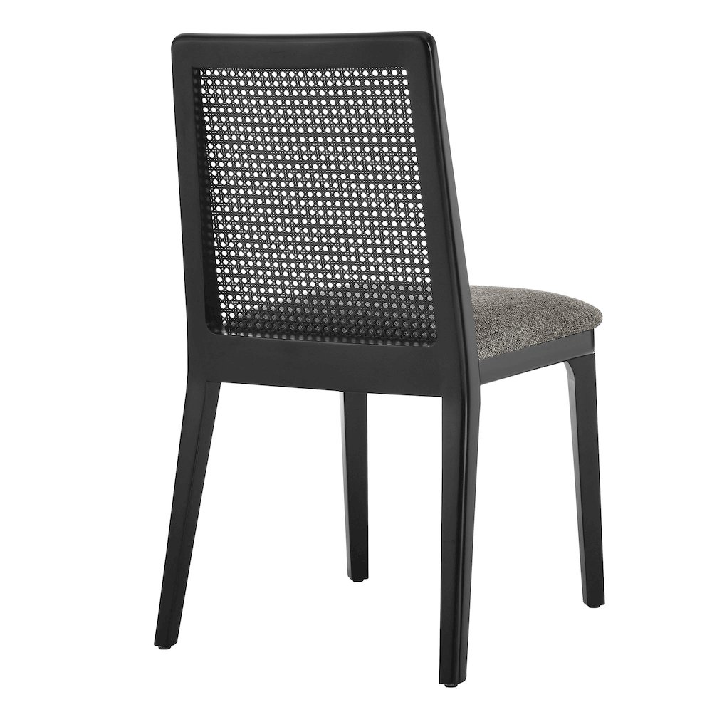 Monarch Wood and Rattan Dining Side Chair. Picture 5