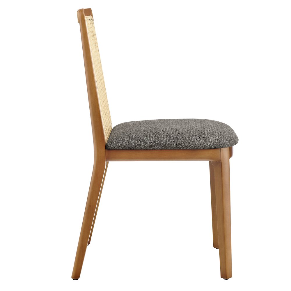 Monarch Wood and Rattan Dining Side Chair. Picture 4