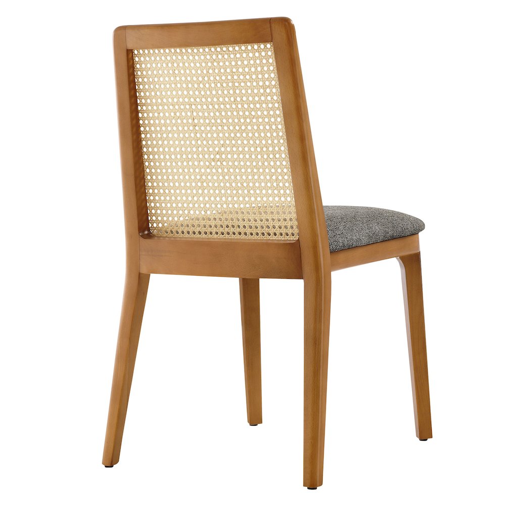 Monarch Wood and Rattan Dining Side Chair. Picture 5