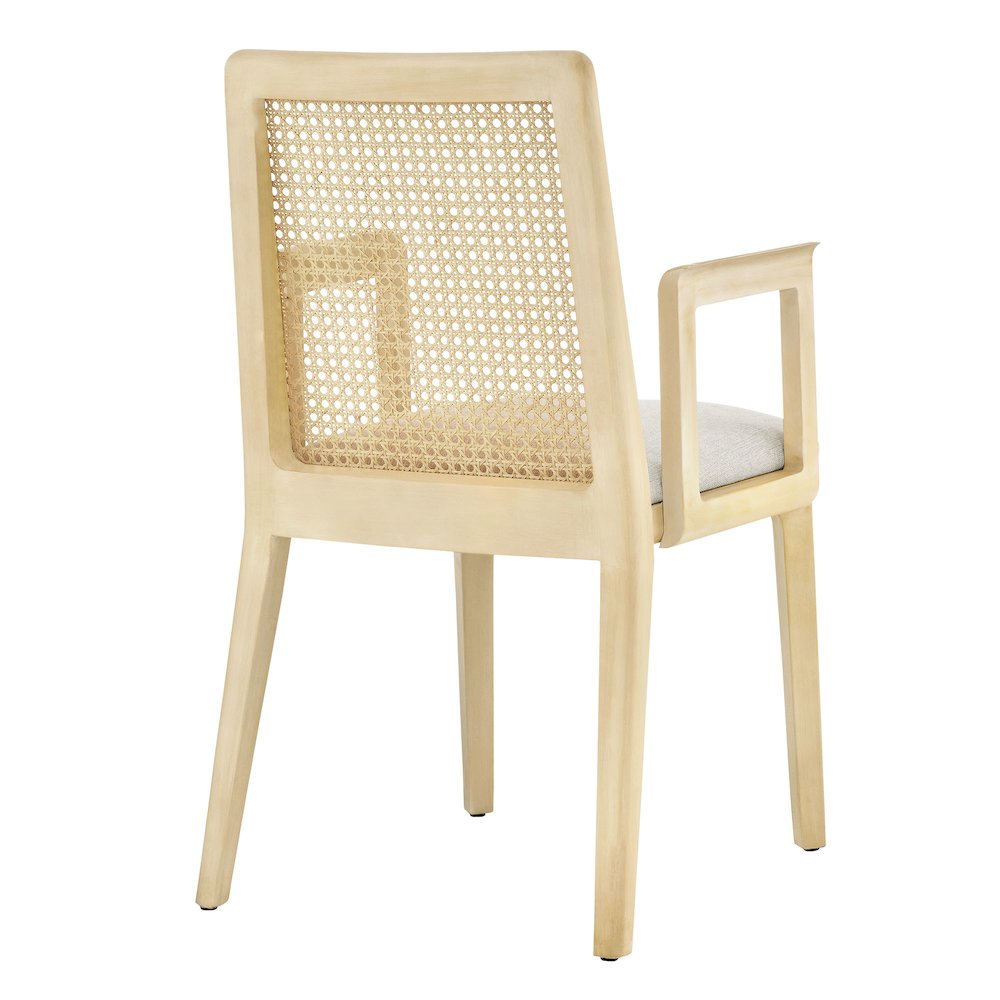 Monarch Wood and Rattan Dining Armchair. Picture 5