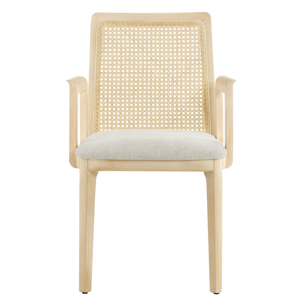 Monarch Wood and Rattan Dining Armchair. Picture 6