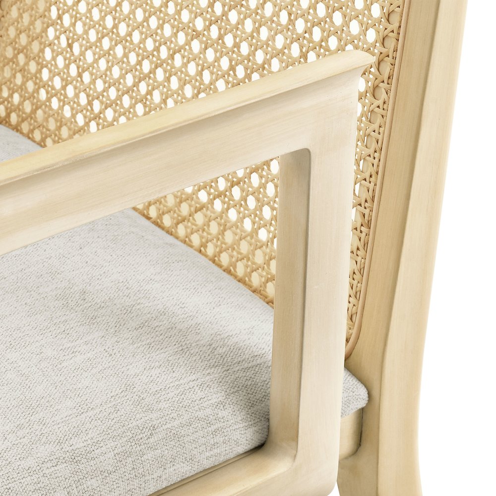 Monarch Wood and Rattan Dining Armchair. Picture 7