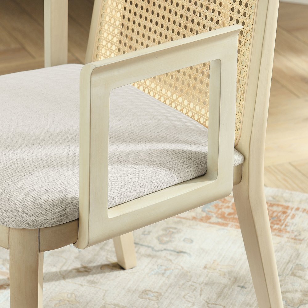 Monarch Wood and Rattan Dining Armchair. Picture 9