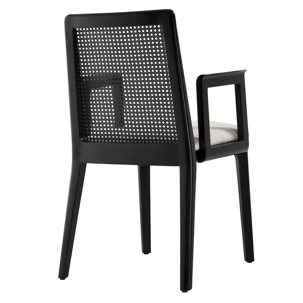 Monarch Wood and Rattan Dining Armchair. Picture 5